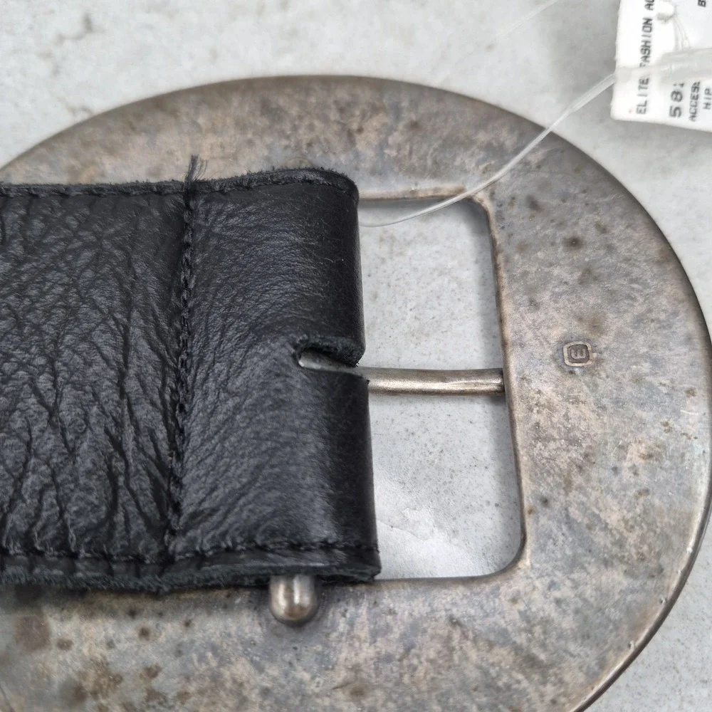 Elite Vintage Women's Belt 5825 Size M Black‎ Leather USA